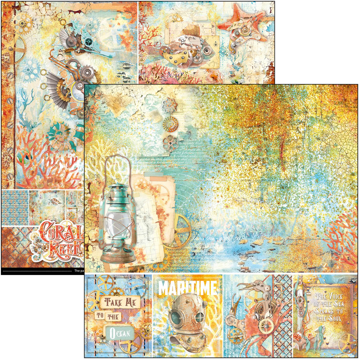 Coral Reef Patterns Pad 8"x8" 12/Pkg - Image 3