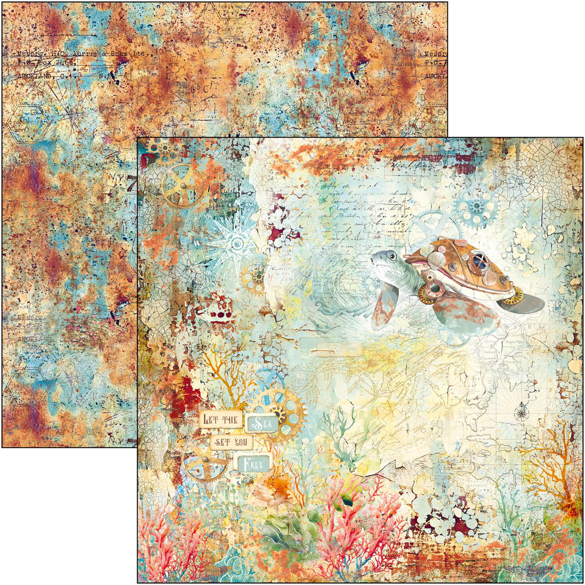 Coral Reef Patterns Pad 8"x8" 12/Pkg - Image 9