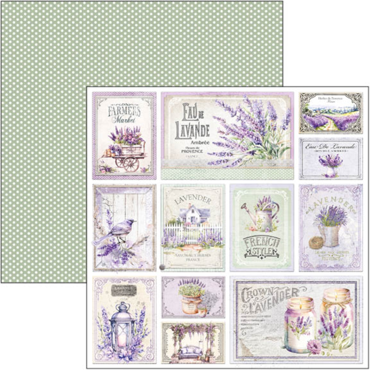 Morning in Provence Paper Pad 12"x12" 12/Pkg - Image 7
