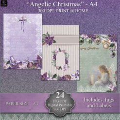 Alternative view of Angelic Christmas A4 Digital Paper Collection