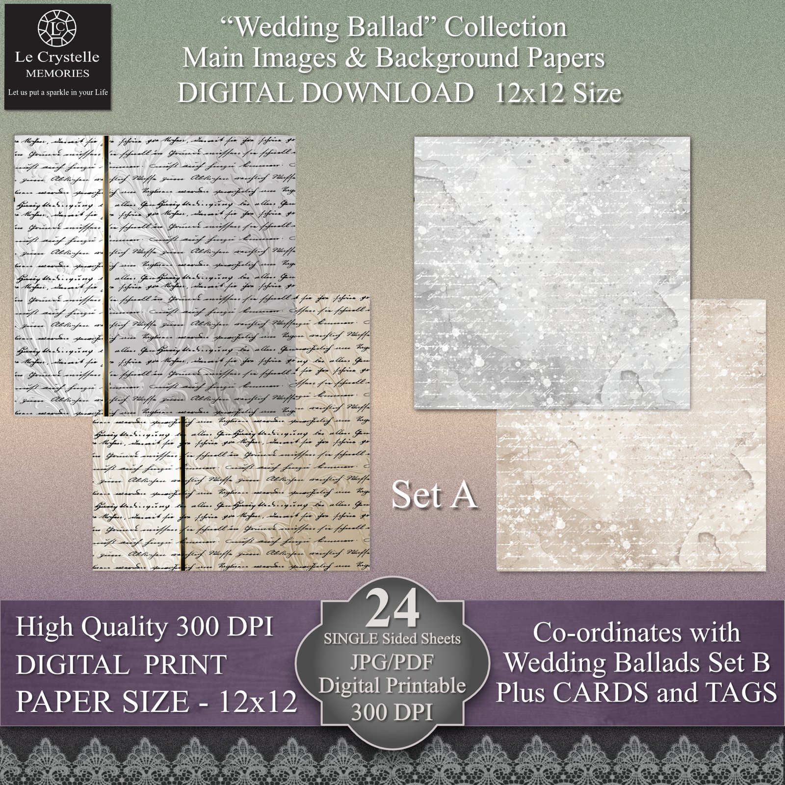 Wedding Ballad Set A 12x12 - Image 7