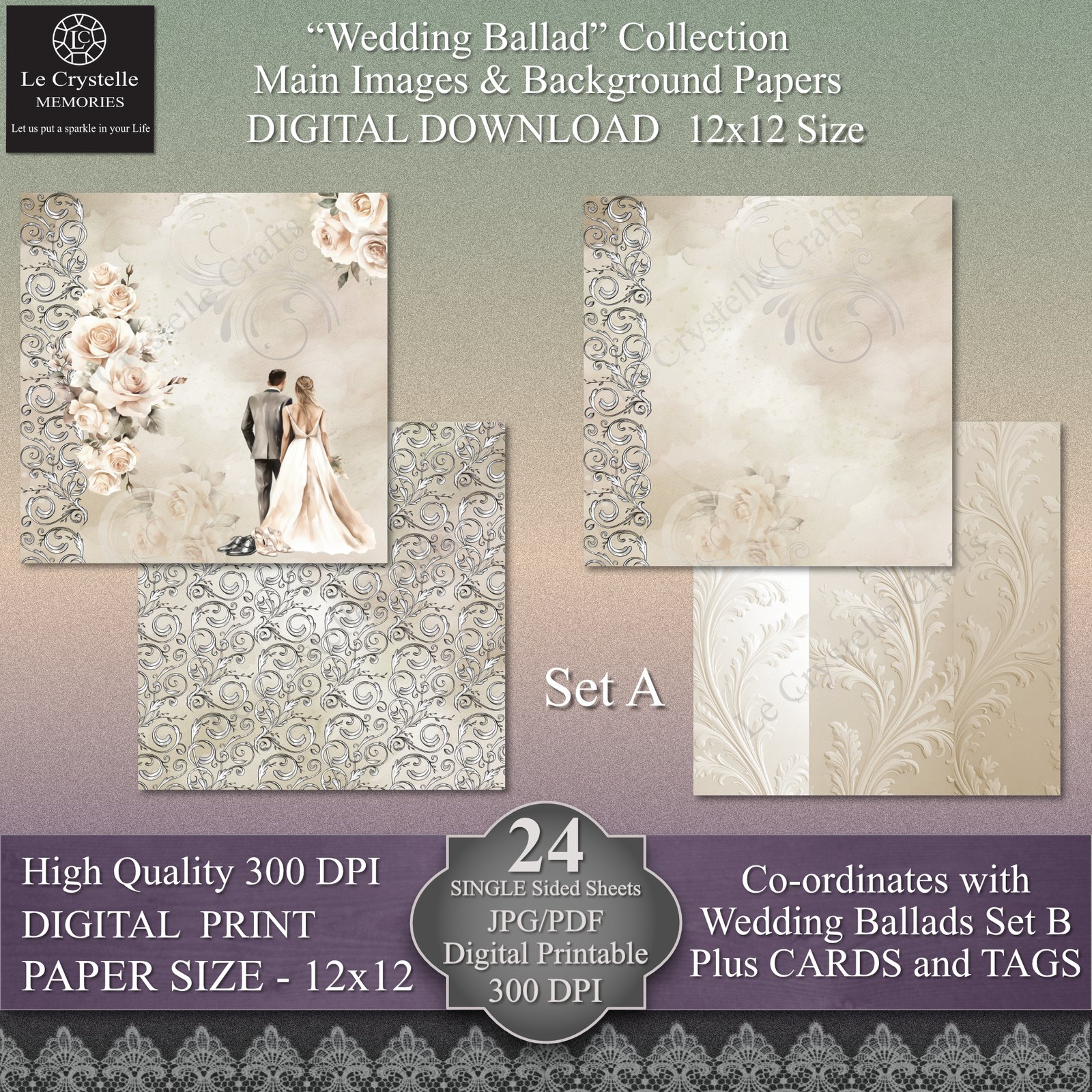 Wedding Ballad Set A 12x12 - Image 3