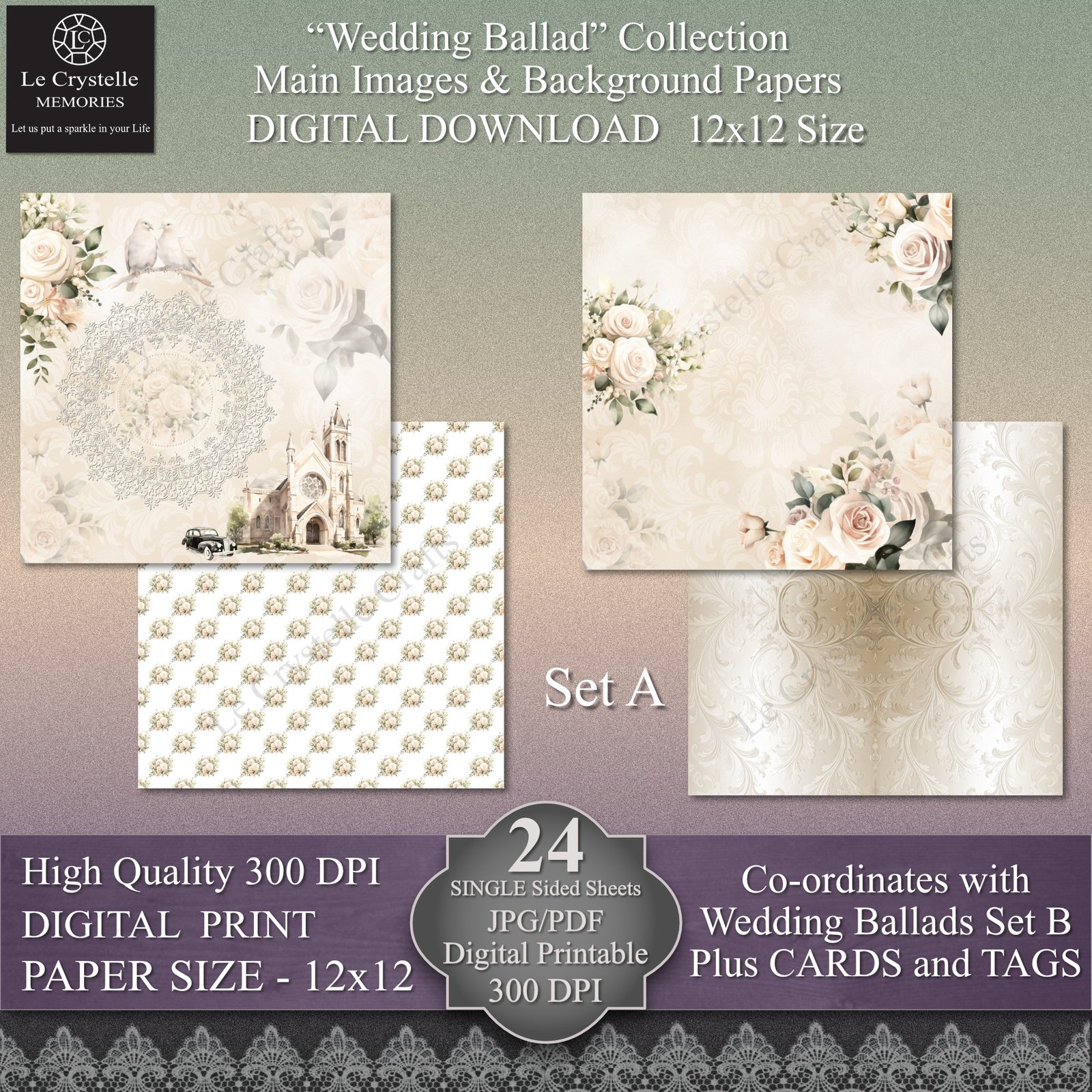 Wedding Ballad Set A 12x12 - Image 4