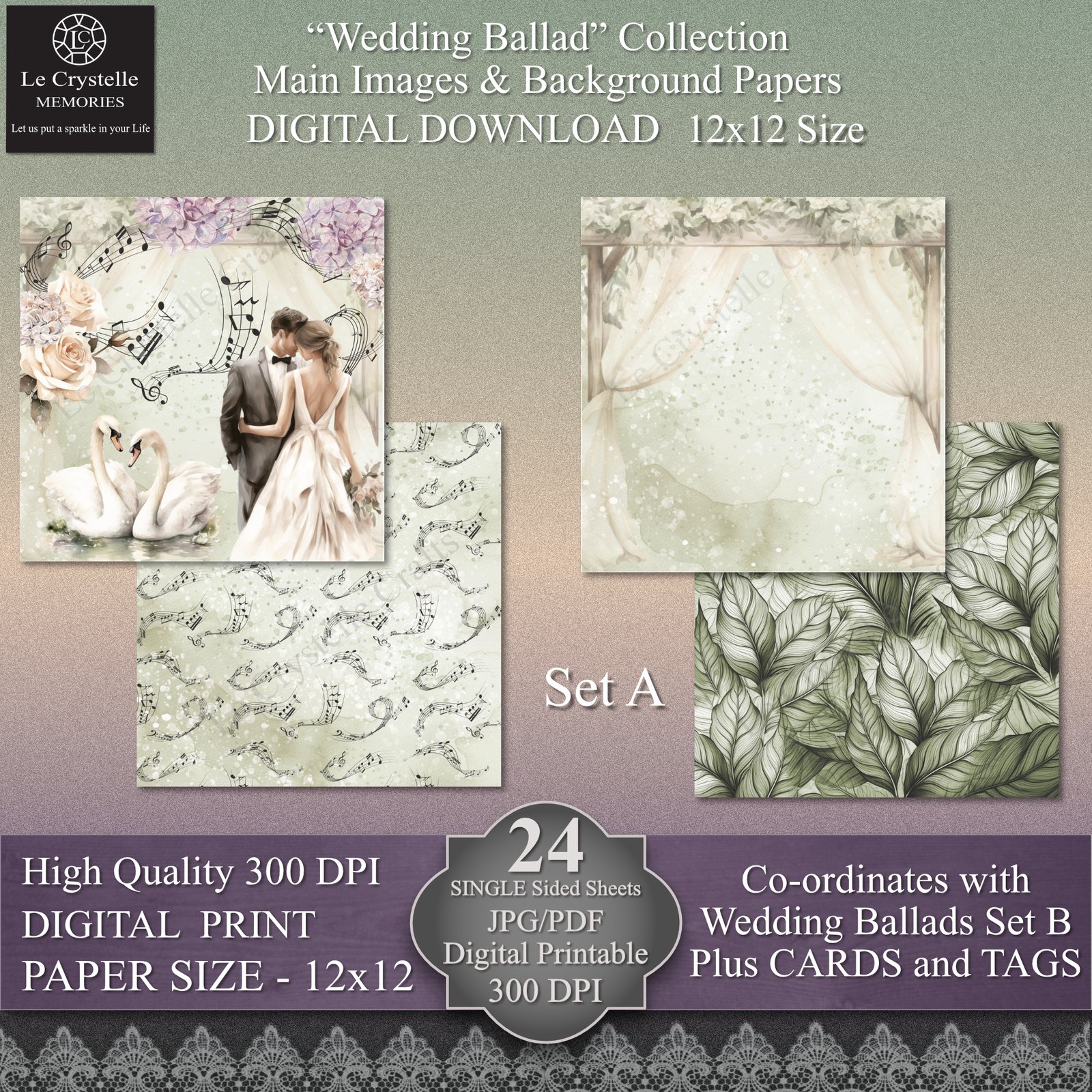 Wedding Ballad Set A 12x12 - Image 5