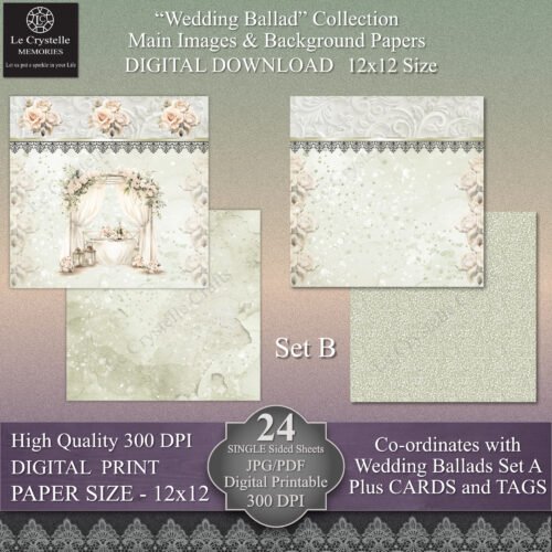 Wedding Ballad Set B 12x12 - Image 4