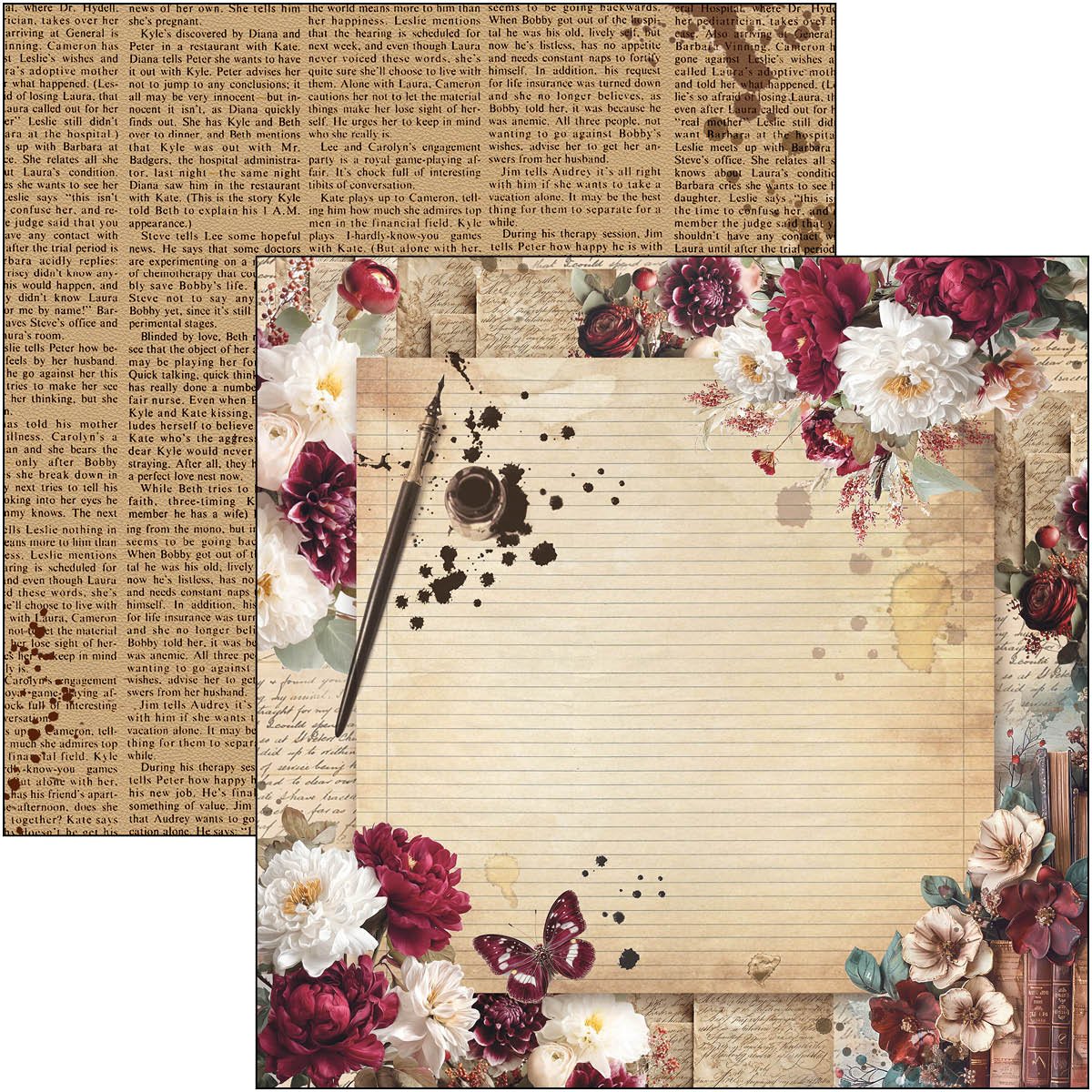 Book Lovers Paper Pad 12"x12" 12/Pkg - Image 12