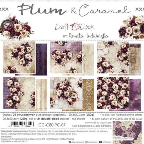 Plum and Caramel 8x8 Main Papers