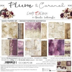 Plum and Caramel 8x8 Background Papers