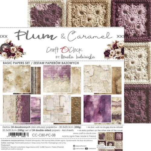 Plum and Caramel 8x8 Background Papers - Image 8