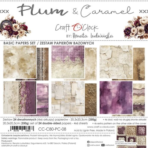 Plum and Caramel 8x8 Mixed Set Papers - Image 9