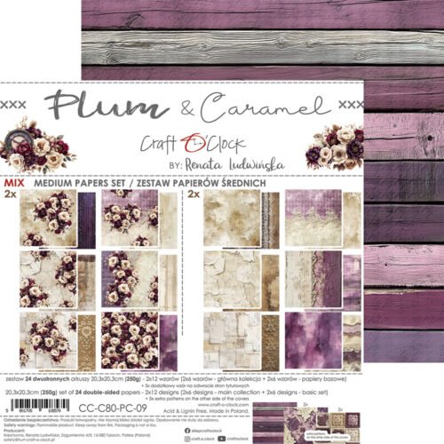 Plum and Caramel 8x8 Mixed Set Papers - Image 16