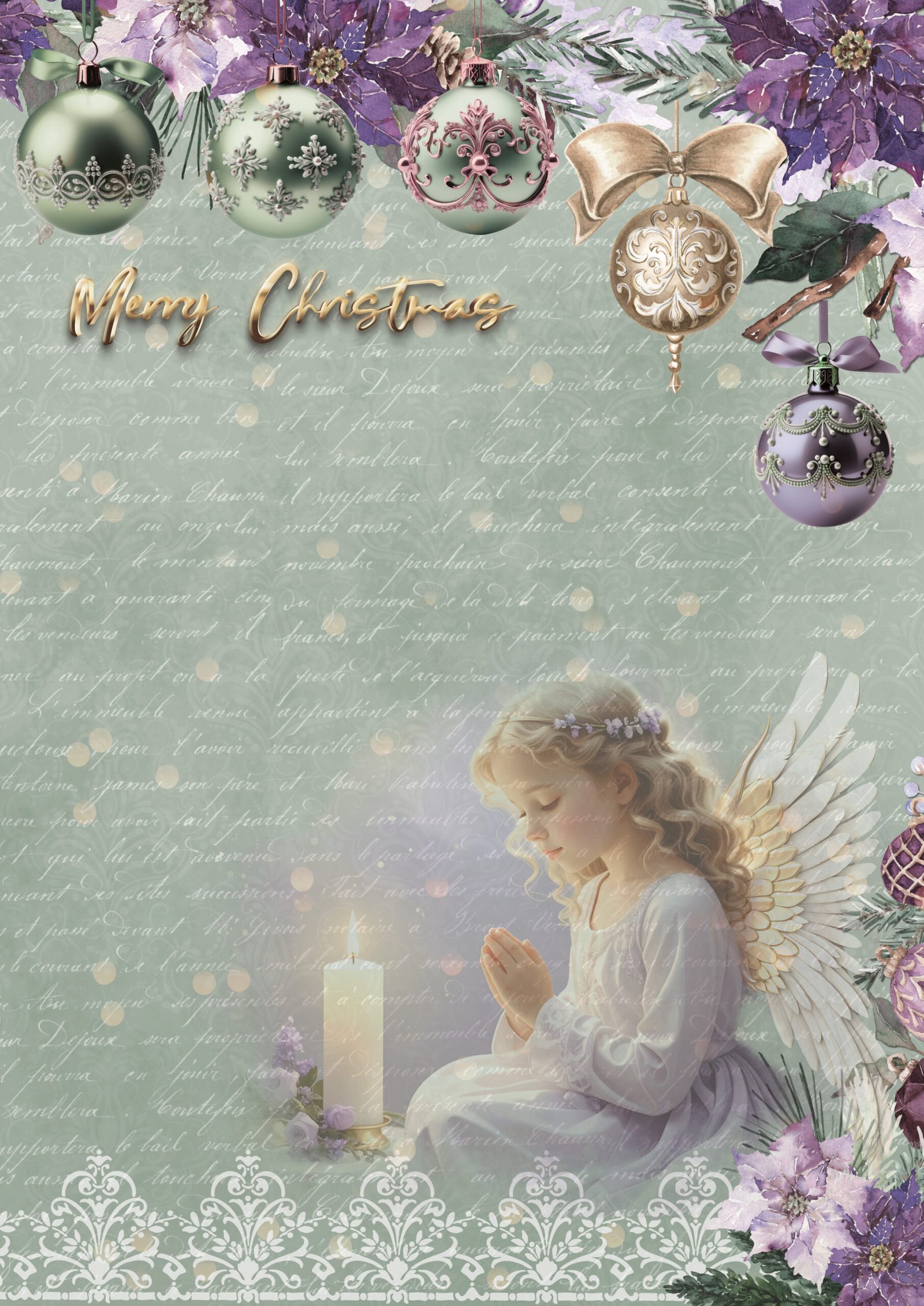 Angelic Christmas A4 Digital Paper Collection - Image 13