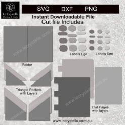 Alternative view of A Diary Journal Portfolio Cut File