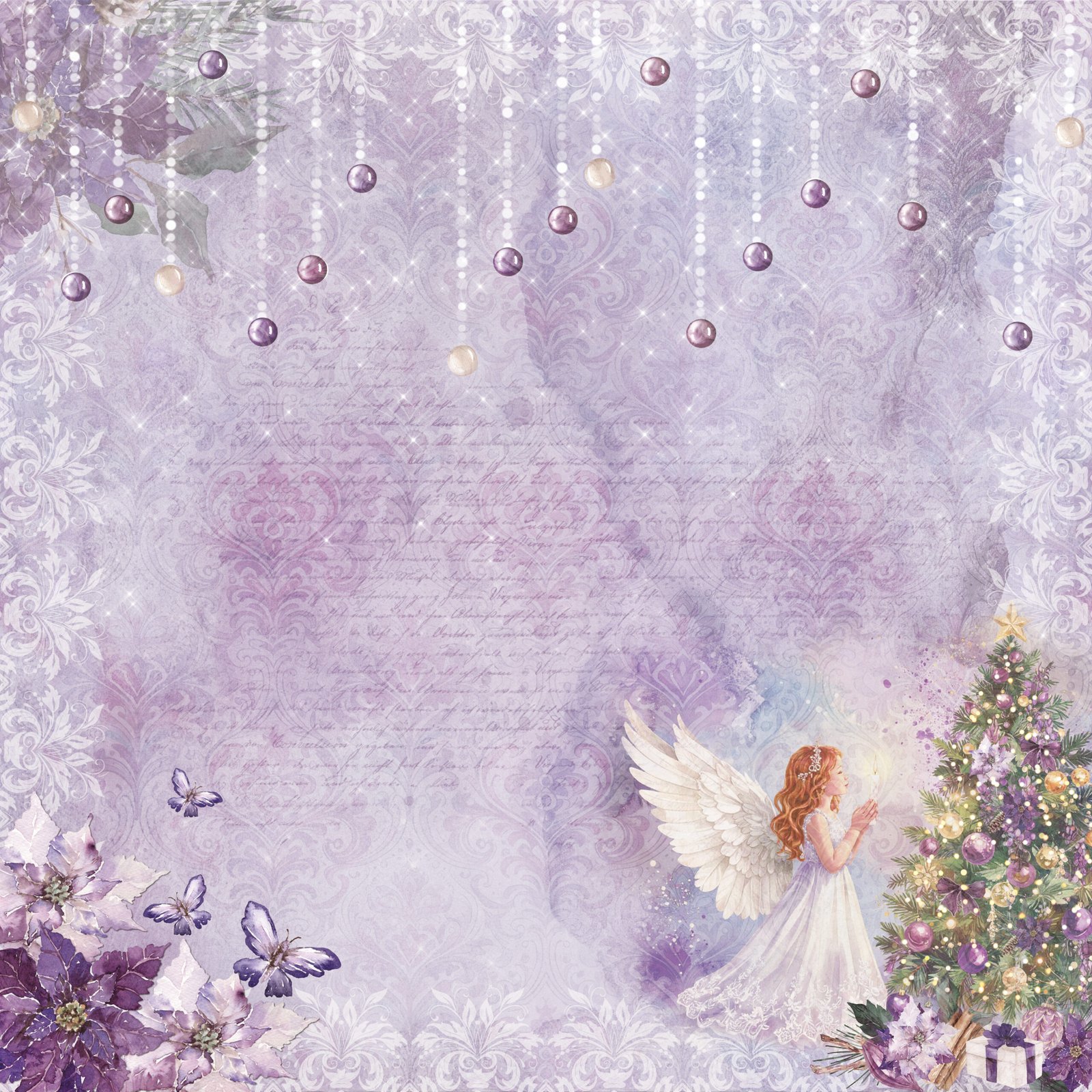 Angelic Christmas Digital Paper Collection - Image 14