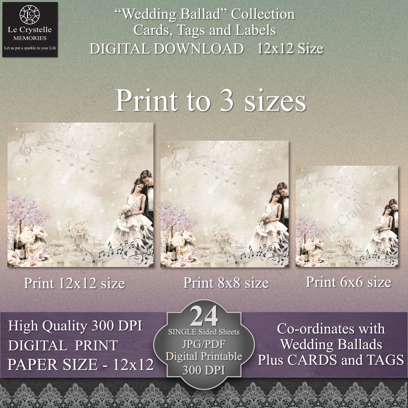 Wedding Ballad Set A 12x12