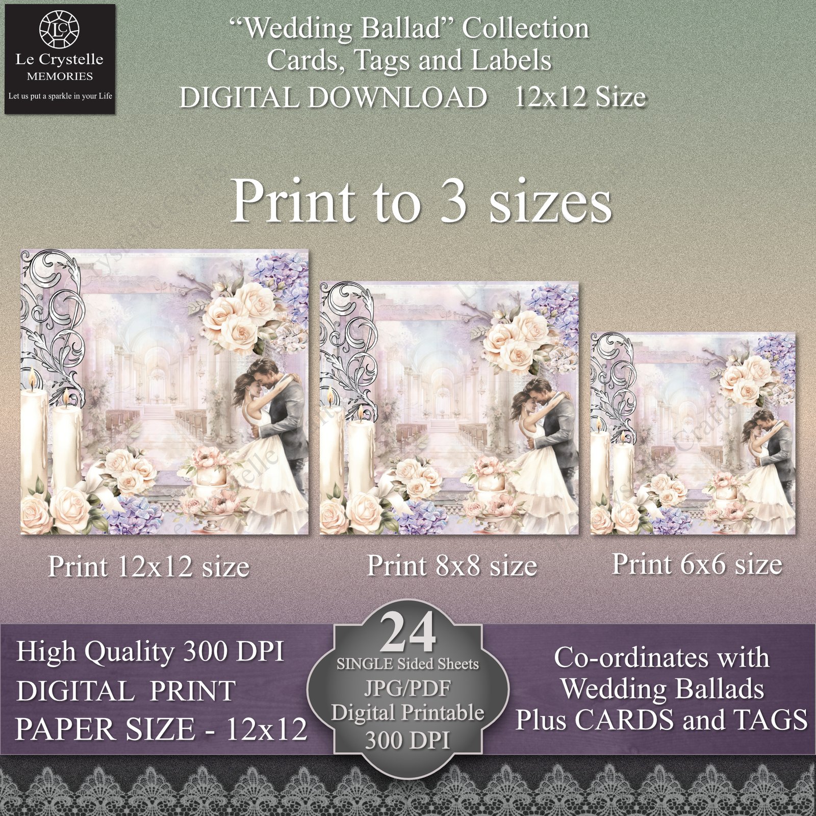 Wedding Ballad Set B 12x12
