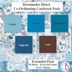 Elegance of Blue Cardstock Extended Pack