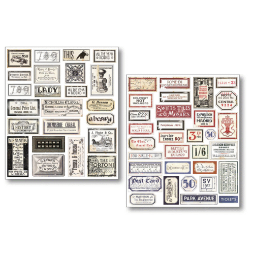 Mixed Media Stickers - Vintage Scripts   Pack of 10 - Image 3
