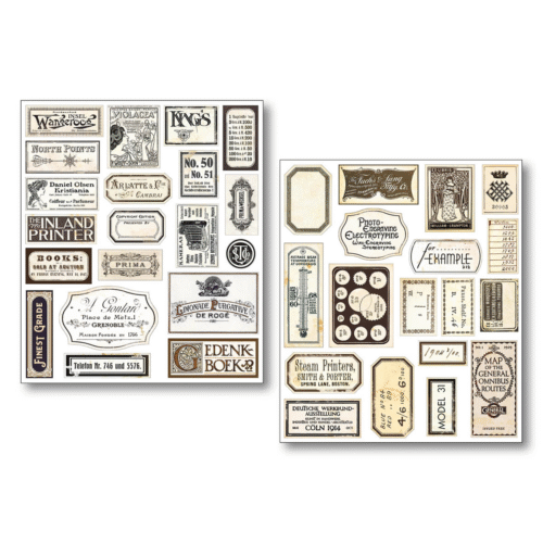 Mixed Media Stickers - Vintage Scripts   Pack of 10 - Image 6