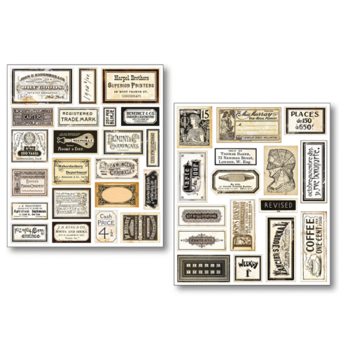 Mixed Media Stickers - Vintage Scripts   Pack of 10 - Image 7