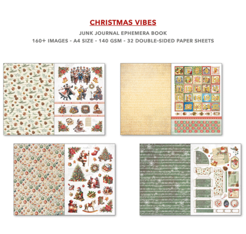 Ephemera Book Christmas Vibes A4 32/Pkg - Image 4