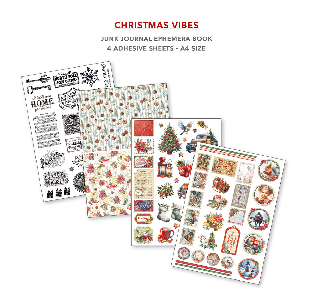 Ephemera Book Christmas Vibes A4 32/Pkg - Image 5