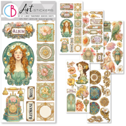 Artemis Art Stickers transparent adhesive sheets 5/Pkg