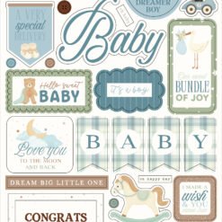 Little Lullabies - Baby Boy 6x13 Chipboard Words & Phrases