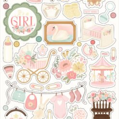 Little Lullabies - Baby Girl 6x13 Chipboard Accents