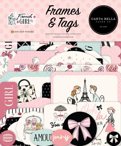 French Girl Frames & Tags