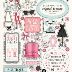 French Girl Puffy Stickers