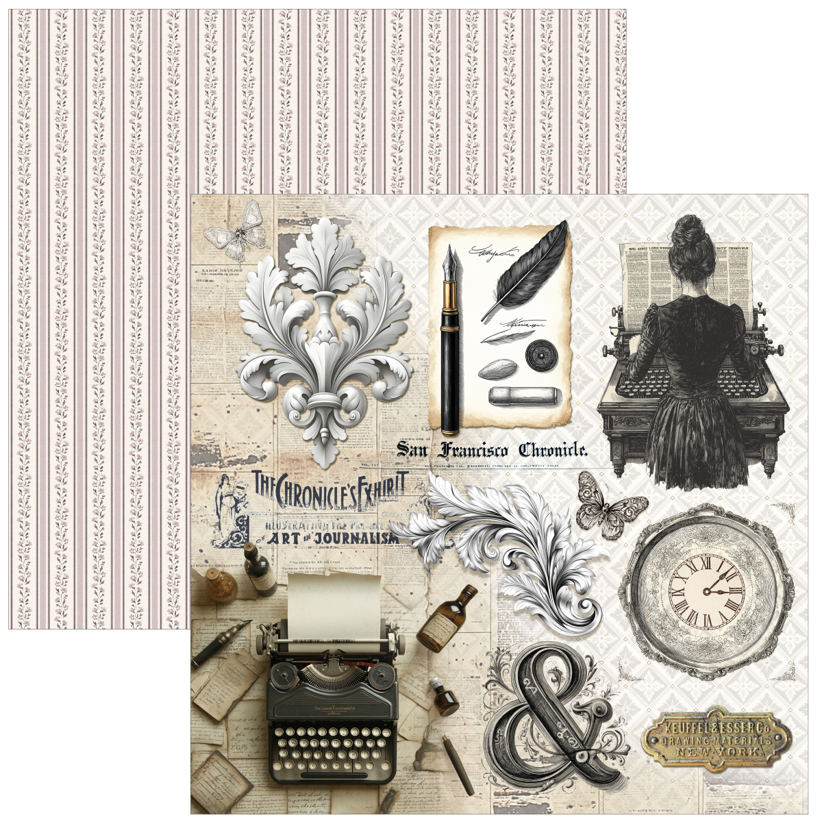 Typographic Paper Pad 12"x12" 12/Pkg - Image 6