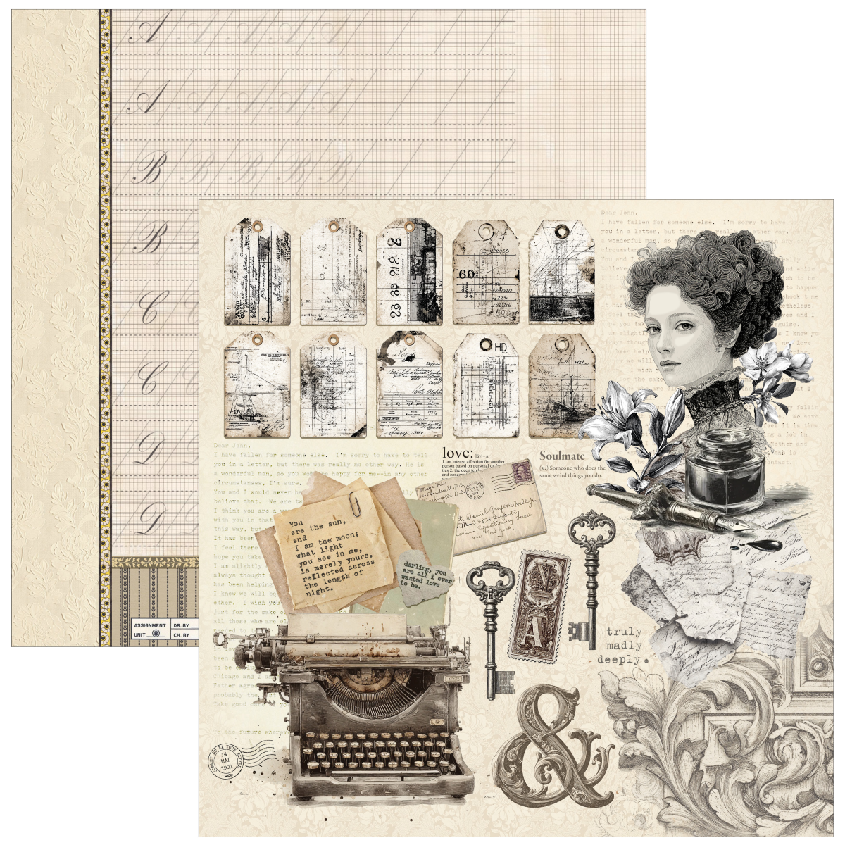 Typographic Paper Pad 12"x12" 12/Pkg - Image 7