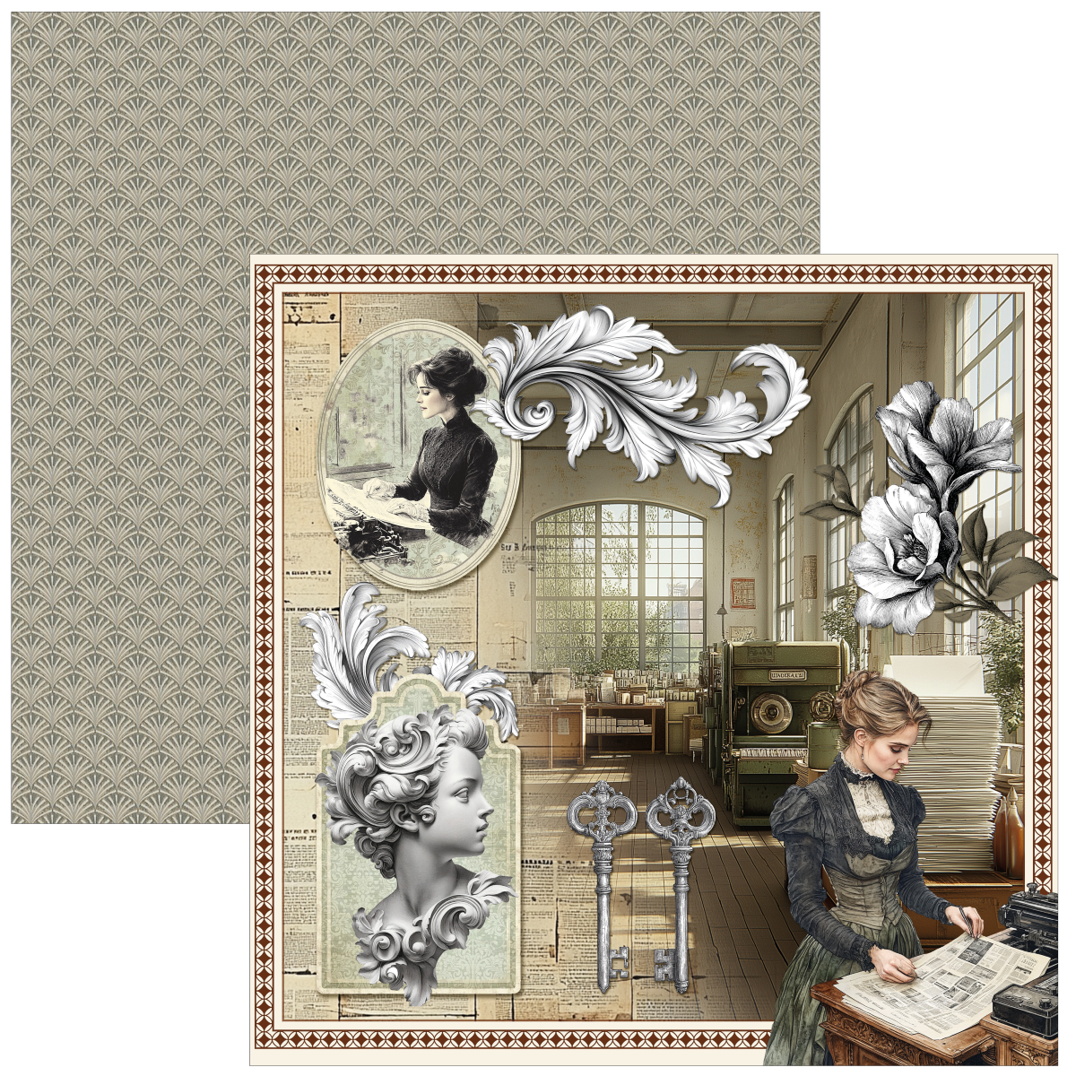 Typographic Paper Pad 12"x12" 12/Pkg - Image 8