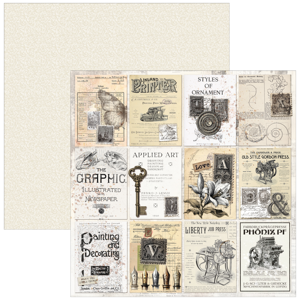 Typographic Paper Pad 12"x12" 12/Pkg - Image 11