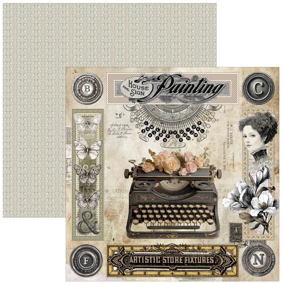 Typographic Paper Pad 12"x12" 12/Pkg - Image 12