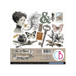 Typographic Fussy Cut Pad 6"x6" 24/Pkg