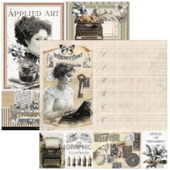 Alternative view of Typographic Pad 8"x8" 12/Pkg