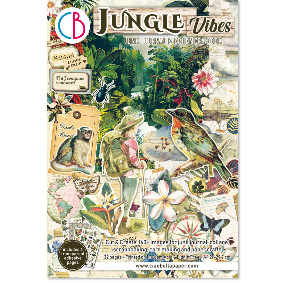 Ephemera Book Jungle Vibes A4 32/Pkg