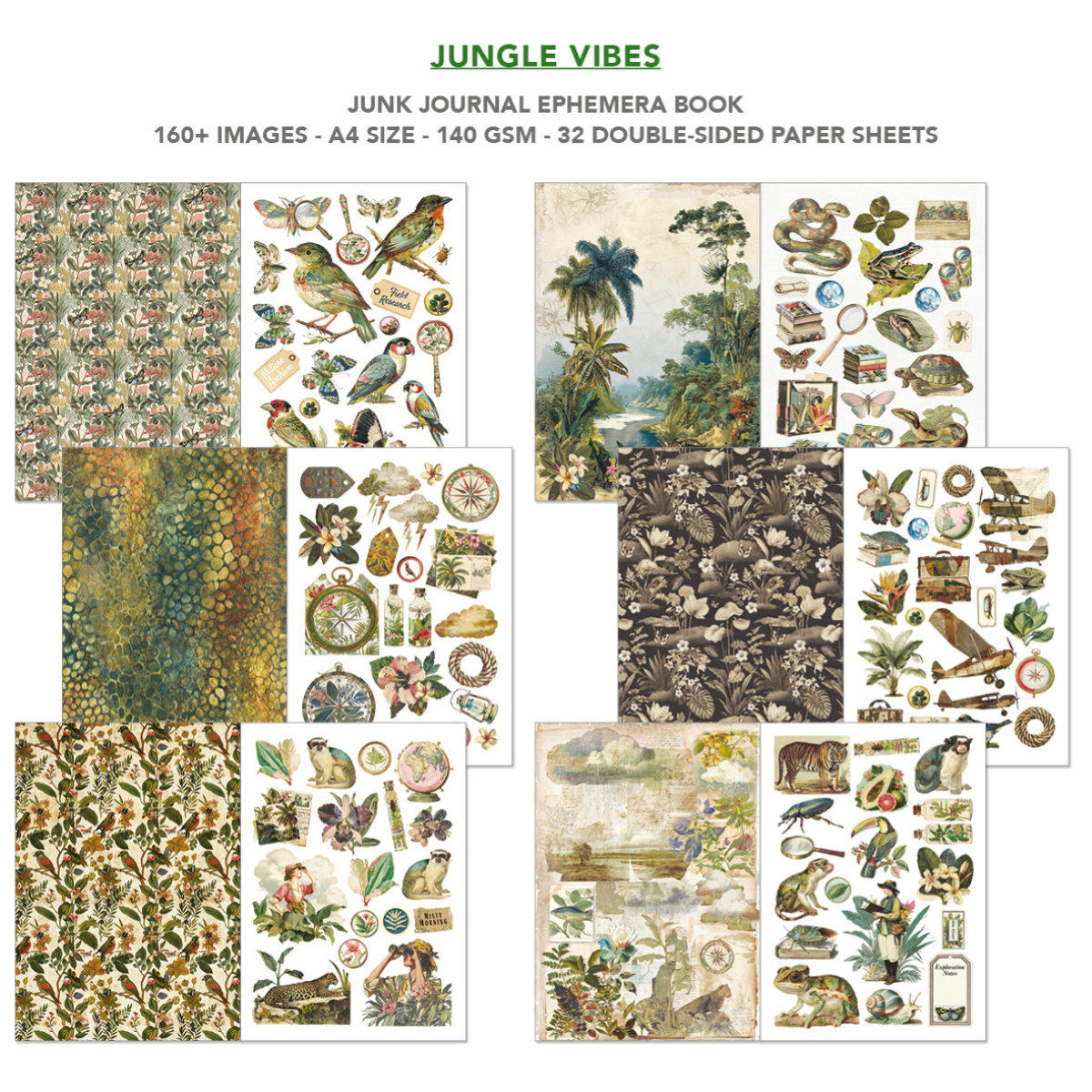 Ephemera Book Jungle Vibes A4 32/Pkg - Image 2