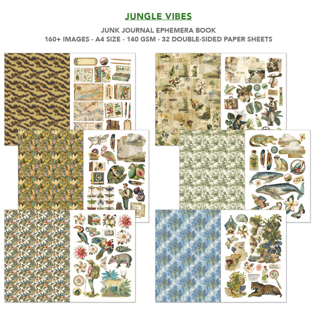 Ephemera Book Jungle Vibes A4 32/Pkg - Image 3