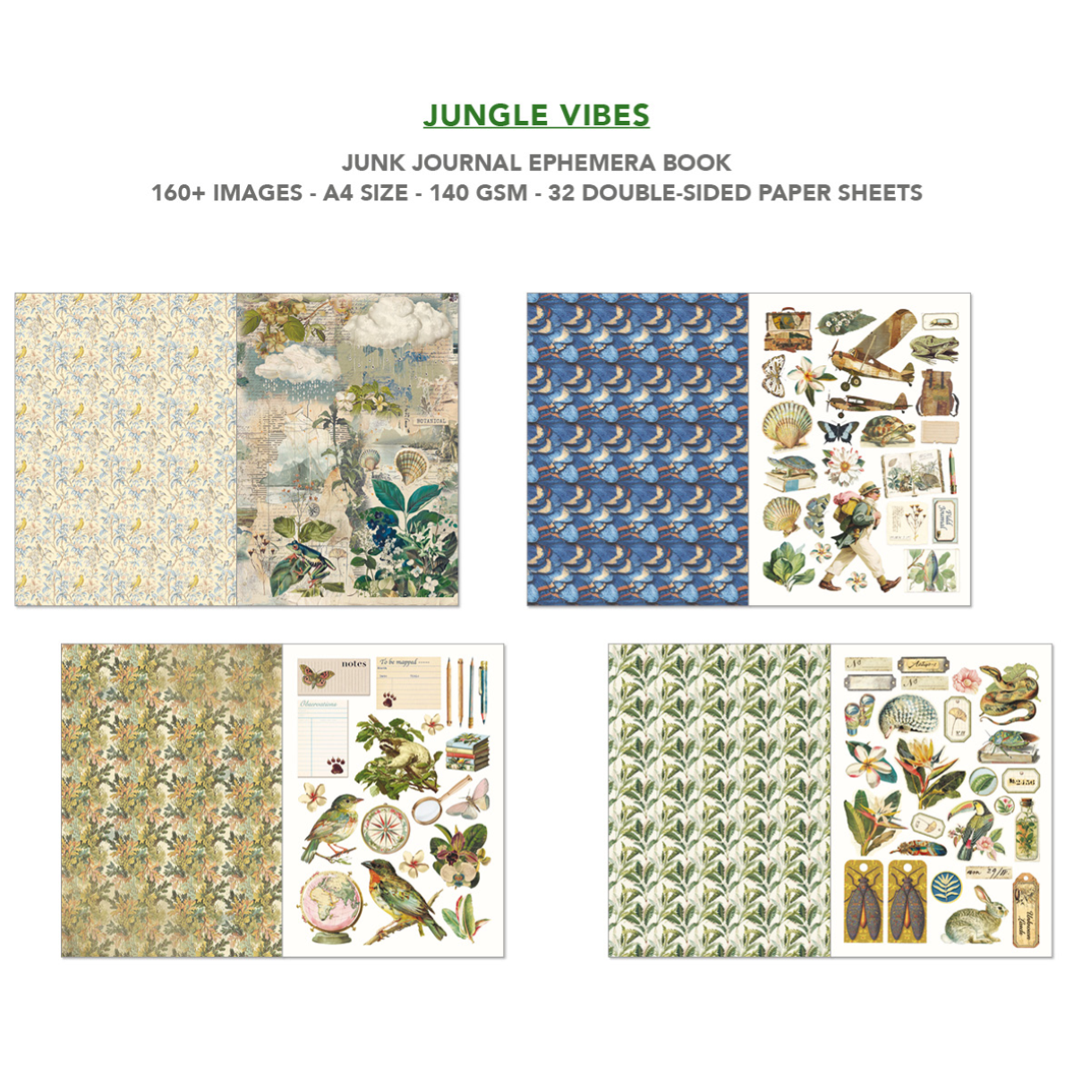 Ephemera Book Jungle Vibes A4 32/Pkg - Image 4