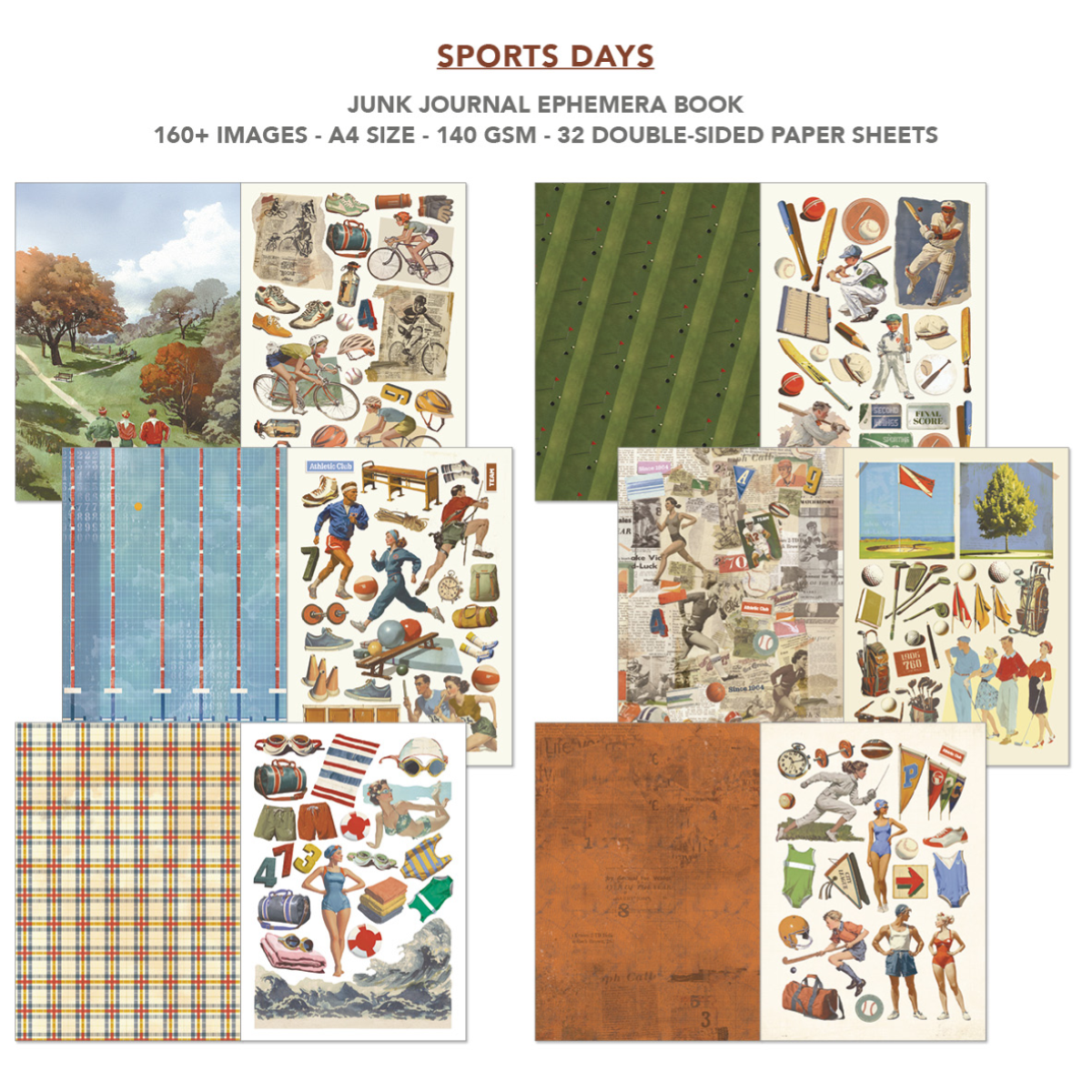 Ephemera Book Sports Day A4 32/Pkg - Image 2