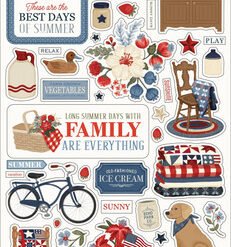 American Summer 6x13 Chipboard Accents