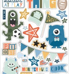 My Favourite Monster 6x13 Chipboard Accents