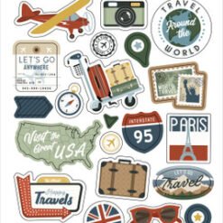 It's Time to Travel Puffy Stickers