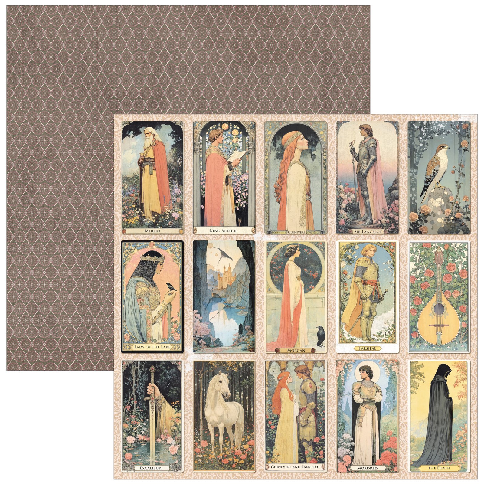 Courtly Love Patterns Pad 12"x12" 8/Pkg - Image 9