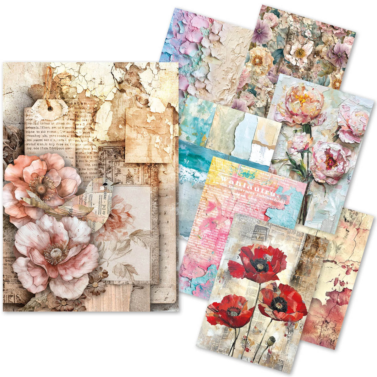 Tissue Paper A5 - Wild Blossoms Pack of 24