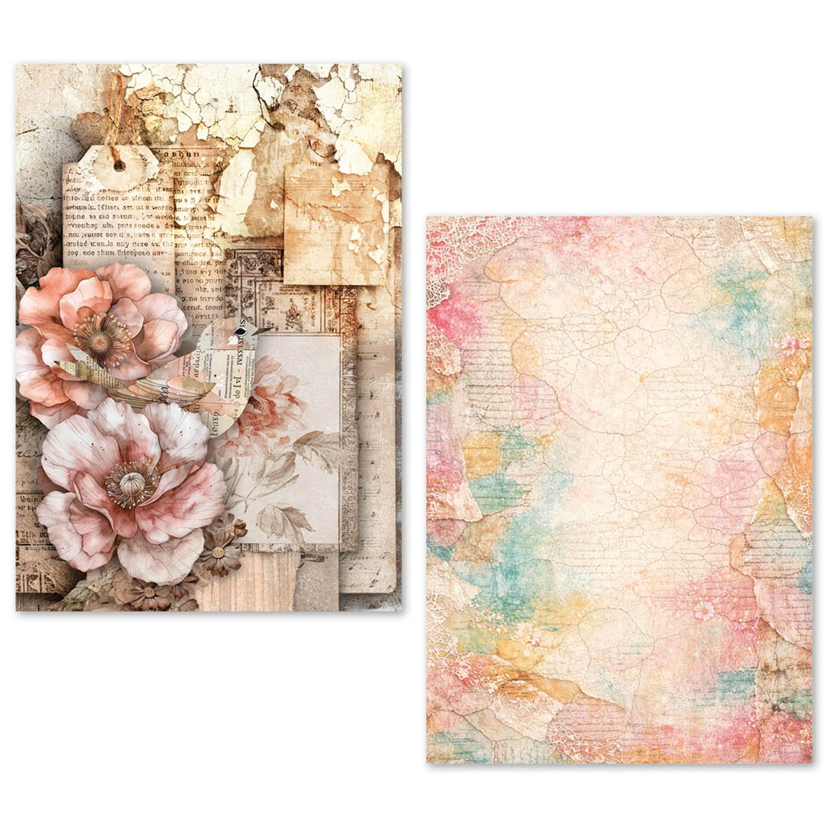 Tissue Paper A5 - Wild Blossoms Pack of 24 - Image 2