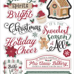 Baking Christmas Cheer 6x13 Chipboard Word & Phrases